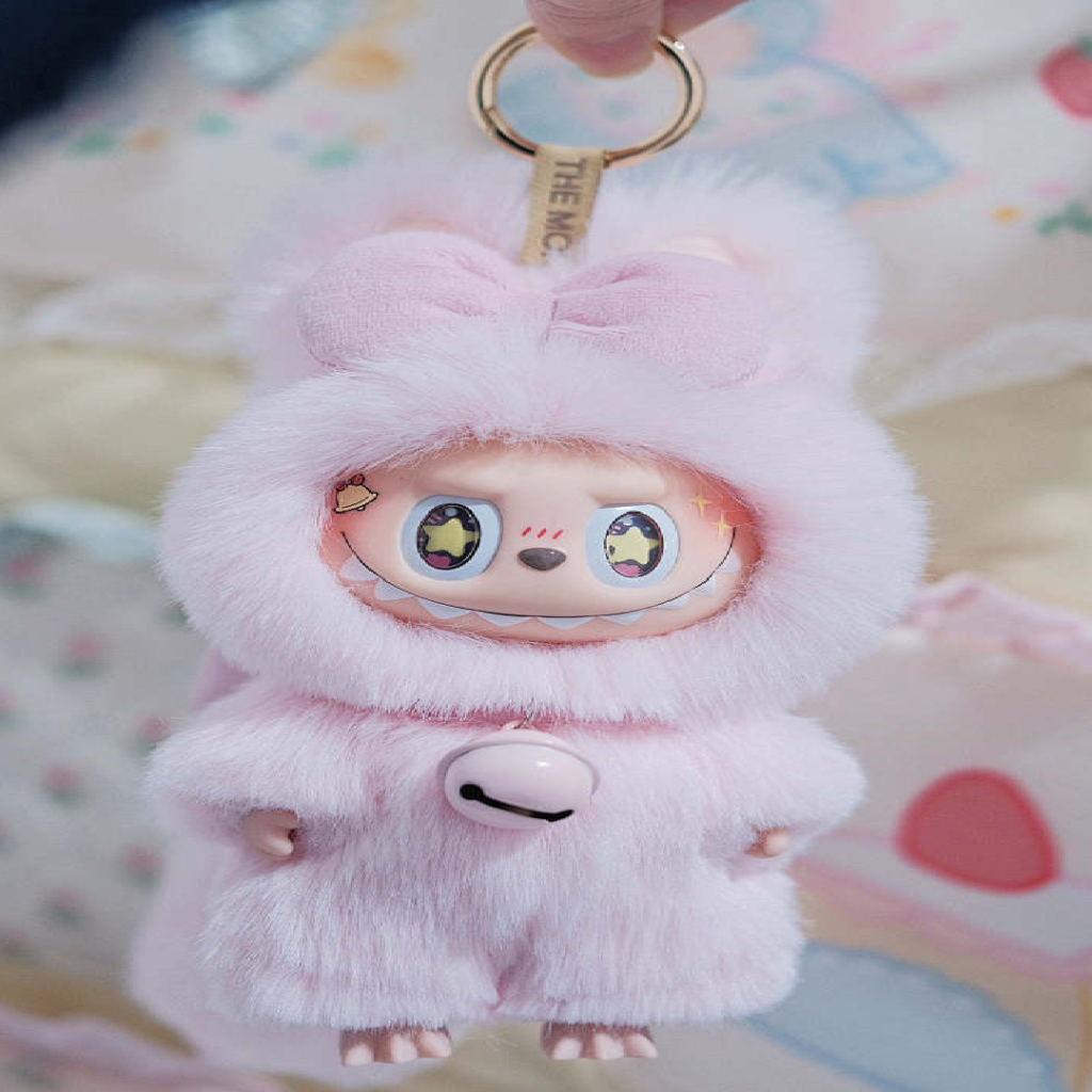 Handmade Custom Labubu Monster Happy Time Series Vinyl Face Plush Doll Collection View